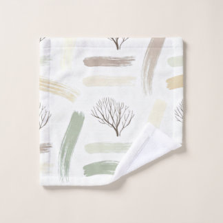 Cozy Minimal Winter Aesthetic Pattern Bath Towel Set