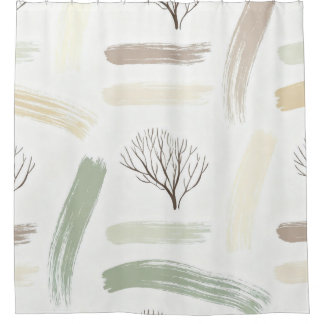 Cozy Minimal Winter Aesthetic Pattern Shower Curtain