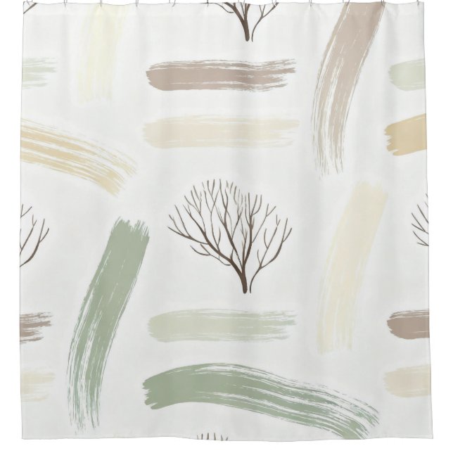 Cozy  Minimal Winter Aesthetic Pattern   Shower Curtain (Front)