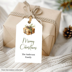 Cozy Minimalist Neutral Rustic Christmas Tags