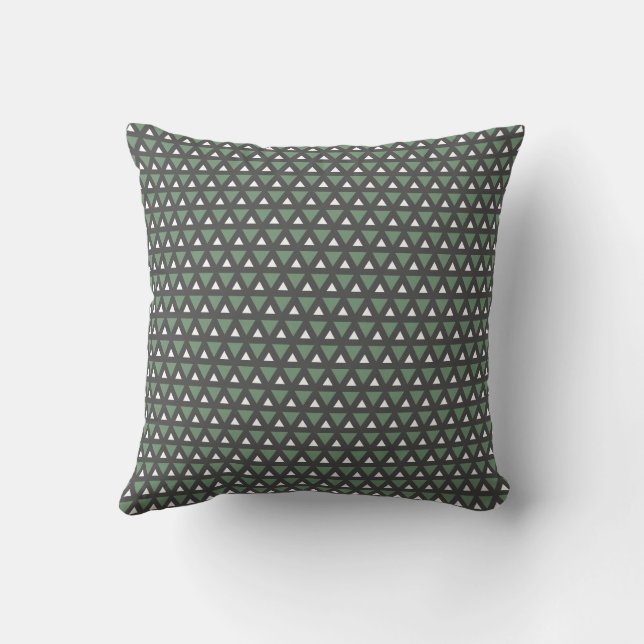Cozy  Modern Geometric Pattern Throw Pillow (Back)
