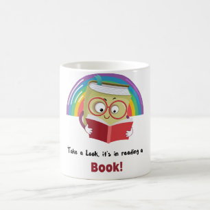 Cozy Moments take a Look, It's in a Reading a Book Coffee Mug