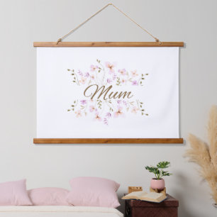Cozy Mother’s Day & Birthday Gift, Floral Mum Hanging Tapestry
