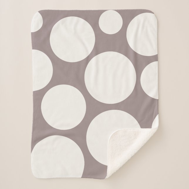 Cozy Mushroom and Cream Blanket (Front)