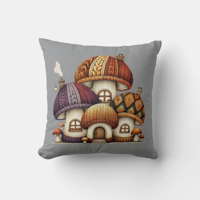 Cozy Mushrooms 1 Cushion (Front)