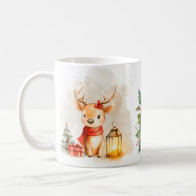 Cozy Nights Reindeer Recipe Mug (Left)