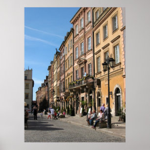 Cozy Old Town in Warsaw Poster