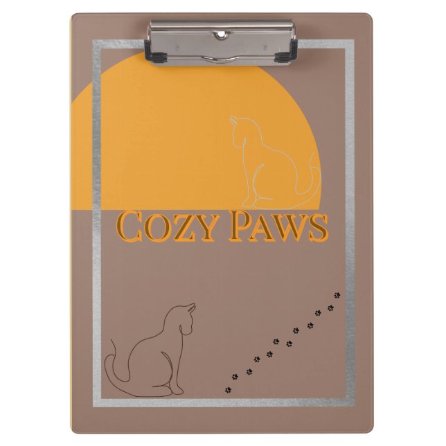 Cozy Paws Clipboard (Front)