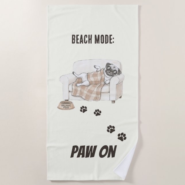 Cozy Paws Collection Beach Towel (Front)