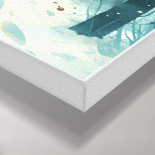 Cozy Penguin Winter Nursery Wall Art Canvas Art