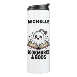 Cozy Personalized Ghost Bookmark Thermal Tumbler