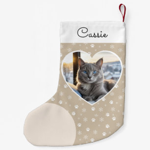 Cozy Pet Photo Cream Christmas Small Christmas Stocking