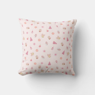 Cozy Pink Christmas Pattern Cushion