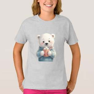 Cozy Polar Bear Cub – Kids Christmas Tee