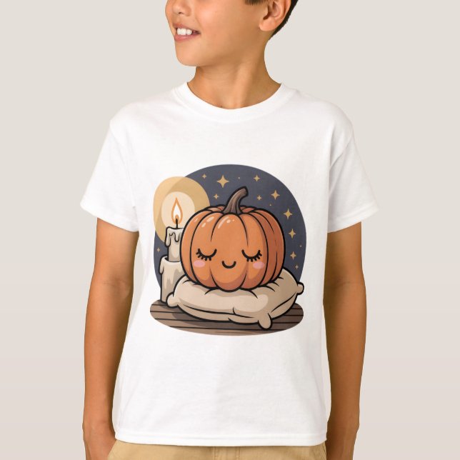 Cozy Pumpkin Dream Kids Tee (Front)