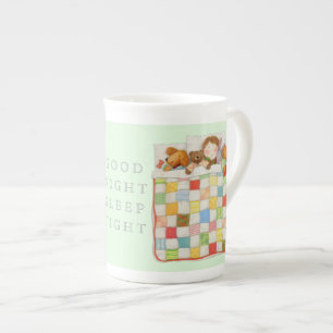 COZY QUILT Bone China Mug - Green