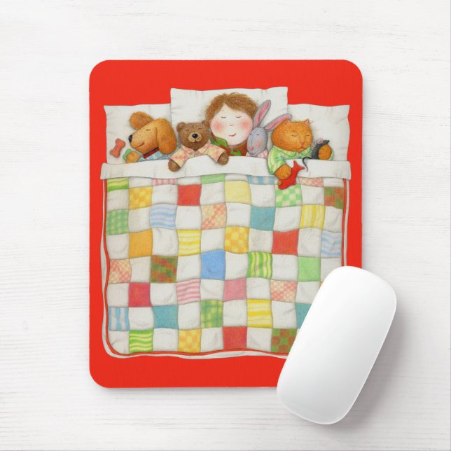 COZY QUILT Mousepad - Red (With Mouse)