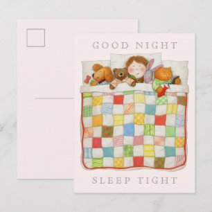 COZY QUILT Postcard / Pink