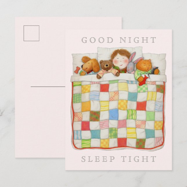COZY QUILT Postcard / Pink (Front/Back)