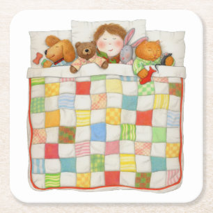 COZY QUILT Square Paper Coasters