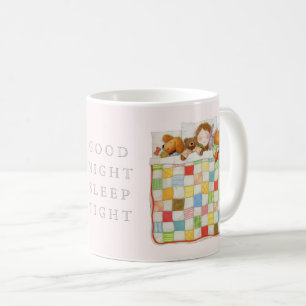 COZY QUILT White Mug + Pink