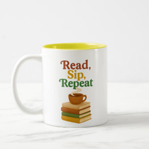 Cozy Reading Gift for Bibliophiles - Book Lover Two-Tone Coffee Mug