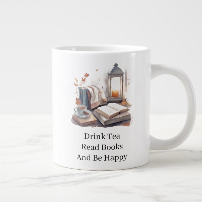 Cozy Reading Nook Large Coffee Mug (Right)