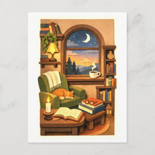 Cozy Reading Nook Postcard
