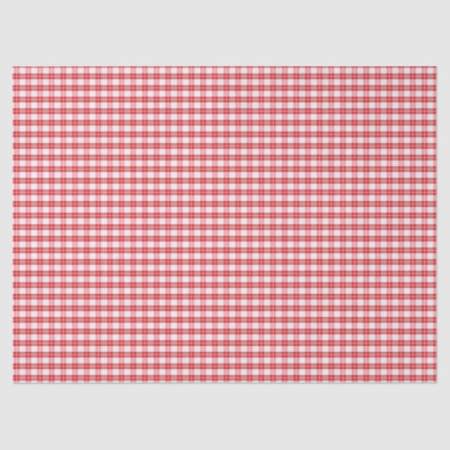 Cozy Red Plaid Christmas Rustic Cabin Tissue Paper (Front)