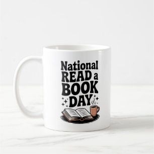 Cozy Retro National Read a Book Day Tea Coffee Mug