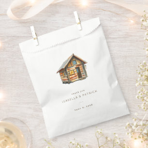 Cozy Rustic Watercolor Cabin Favour Bags