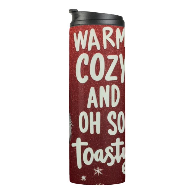 Cozy Santa Gnome Tumblr – Warm Holiday Gift Thermal Tumbler (Rotated Right)