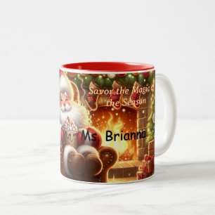 Cozy Santa Hot Cocoa Christmas Mug