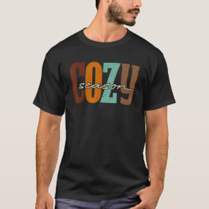 Cozy Season Autumn Fall Y all Leaves Thanksgiving  T-Shirt