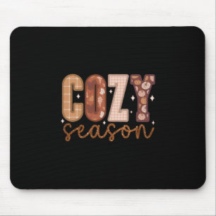Cozy Season Pumpkin Autumn Fall Y'all Leaves Thank Mouse Mat