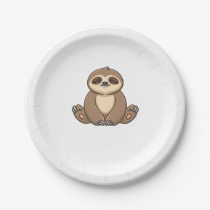 Cozy Sloth Classic T-Shirt Paper Plate