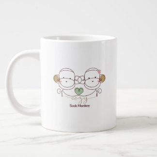 Cozy Sock Monkey  Large Coffee Mug
