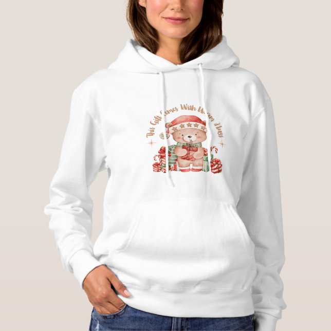 Cozy Teddy Bear Christmas Sweatshirt (Front)