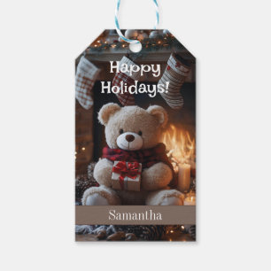 Cozy Teddy Bear Holiday Design  Gift Tags