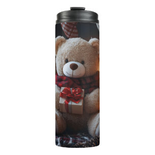 Cozy Teddy Bear Holiday Design  Thermal Tumbler