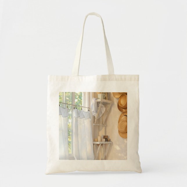 Cozy Tote Bag Curtain in the Wind  (Front)