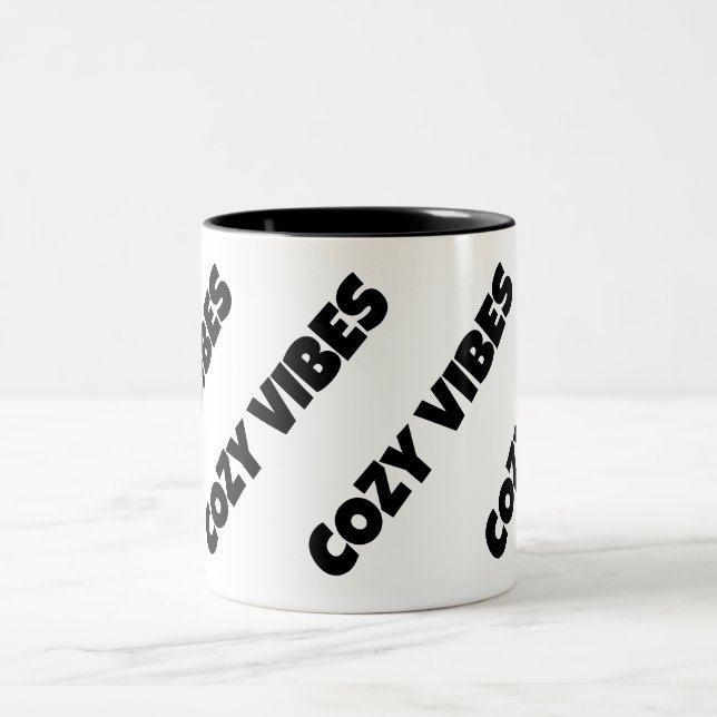 COZY VIBES Two-Tone COFFEE MUG (Center)