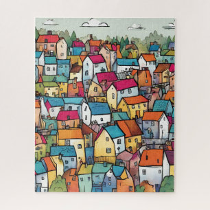Cozy Village Charm Jigsaw Puzzle