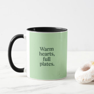Cozy 'Warm Hearts, Full Plates' Kitchen Mug