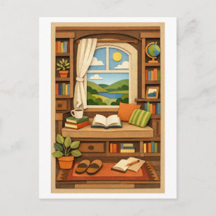 Cozy Window Seat Postcard