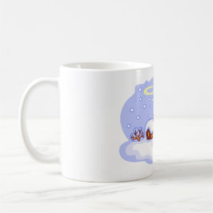Cozy Winter Cabin in Snow Frosty Landscape Coffee Mug