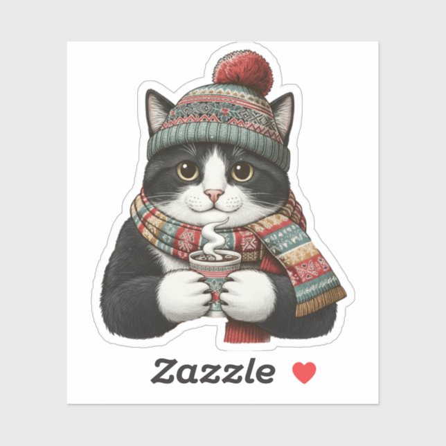 Cozy Winter Cat Cocoa (Sheet)