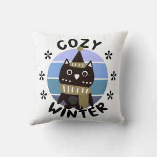 Cozy Winter, Cute Owl Cushion