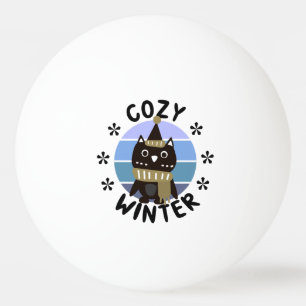 Cozy Winter, Cute Owl Ping Pong Ball