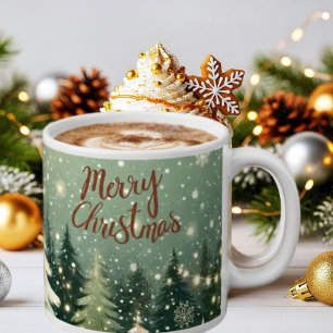 Cozy Winter Forest "Merry Christmas" Mug